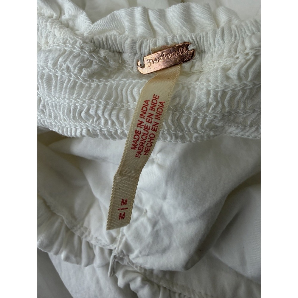 Free People Rendezvous Me White Bubble Hem Dress Size Medium - Picture 7 of 9